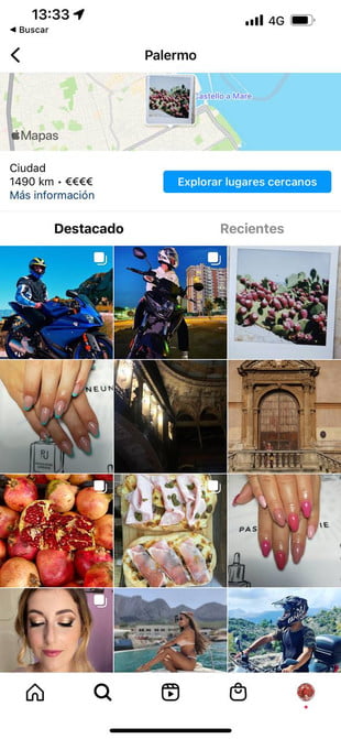 Nueva función “Explorar lugares cercanos” de Instagram